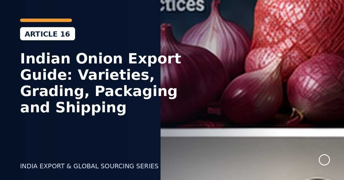 Indian Onion Export Guide: Varieties, Grading, Packaging and Shipping